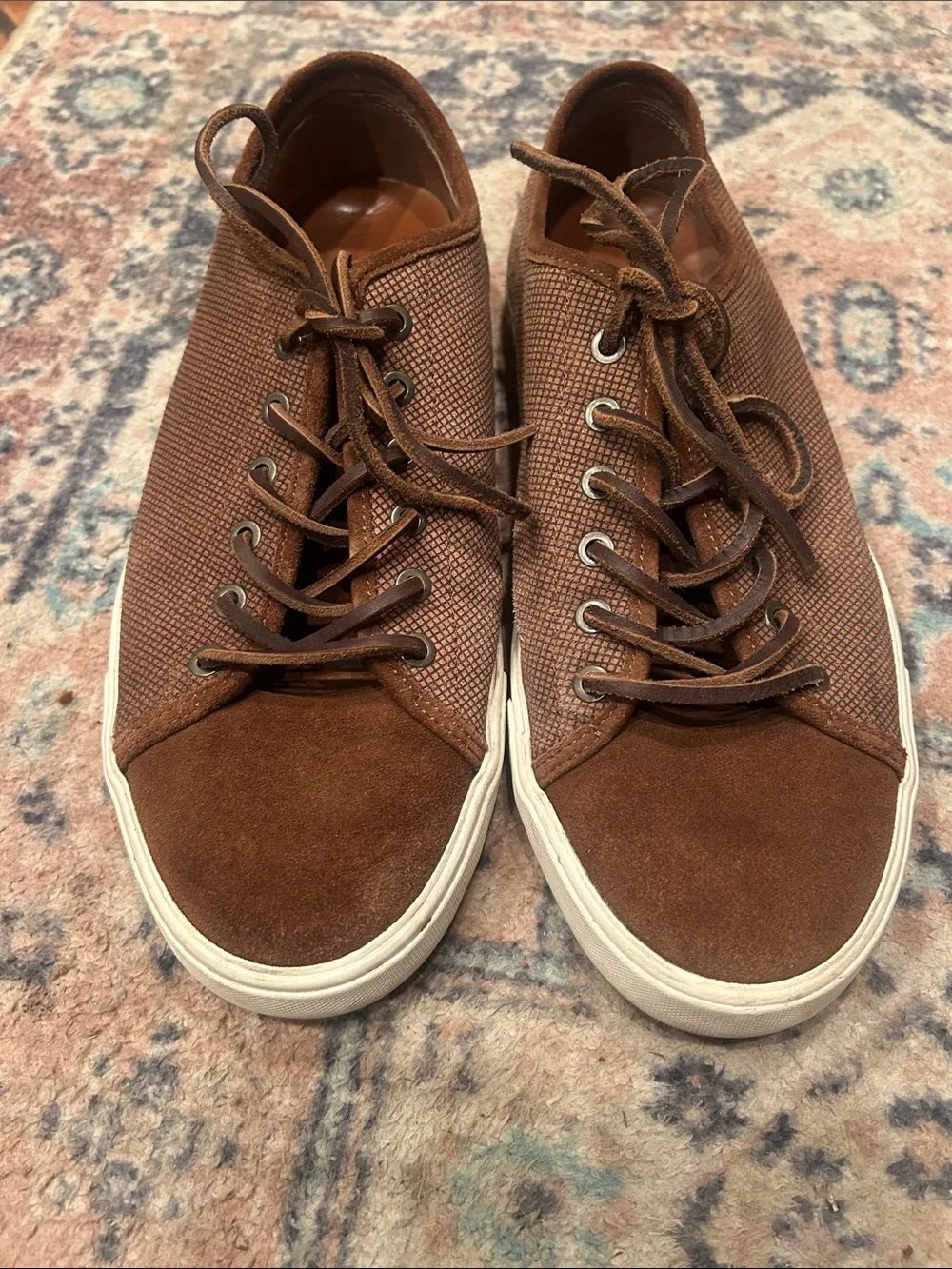 Frye Brown Men's Canvas Low-Top Sneakers